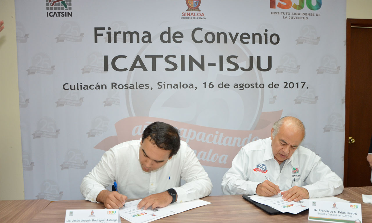 ICATSIN e ISJU buscan disminuir los índices de deserción y no empleabilidad de jóvenes sinaloenses