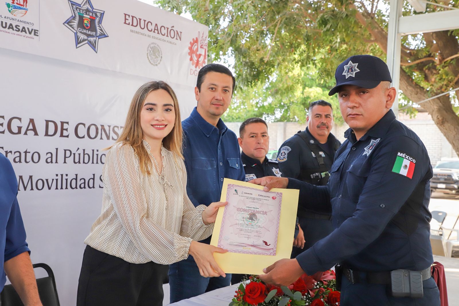 Clausura ICATSIN curso “Atención y Trato al Público” dirigido a elementos de seguridad en Guasave