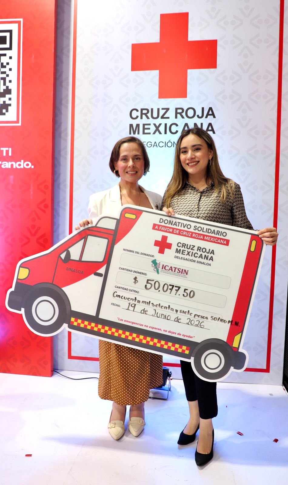 Nos sumamos al fortalecimiento de la Cruz Roja Mexicana en Sinaloa