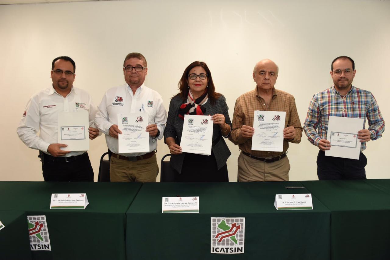 SE FIRMA CONTRATO COLECTIVO DE TRABAJO CON EL SINDICATO ÚNICO DE TRABAJADORES ACADÉMICOS AL SERVICIO DEL ICATSIN