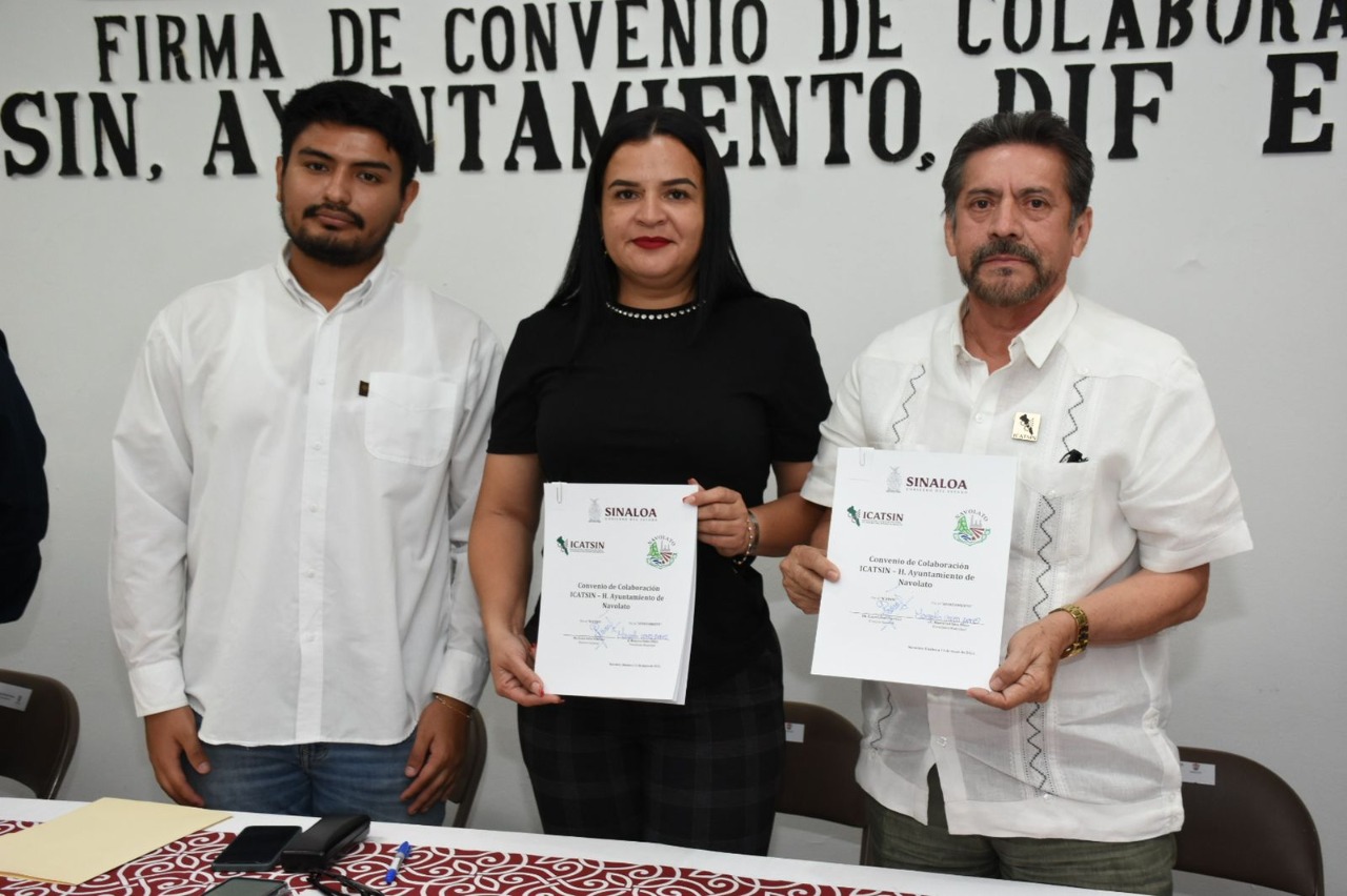 ICATSIN FIRMA 06 CONVENIOS DE COLABORACIÓN EN BENEFICIO DE LOS NAVOLATENSES