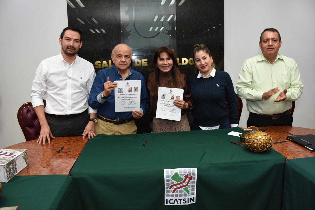 ICATSIN FIRMA 05 CONVENIOS DE COLABORACIÓN EN BENEFICIO DE LOS HABITANTES DE BADIRAGUATO