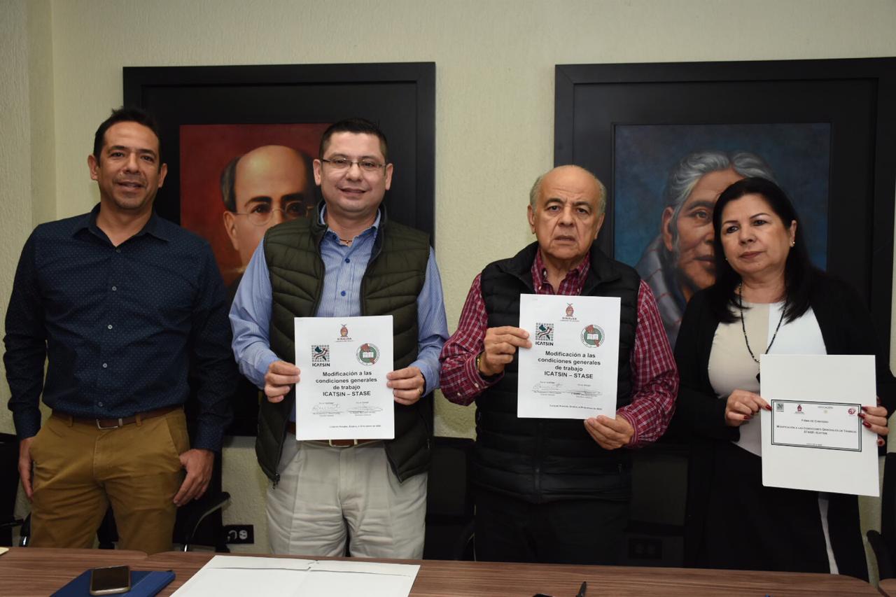 ICATSIN Y STASE FIRMAN DOCUMENTO DE MODIFICACIONES GENERALES DE TRABAJO