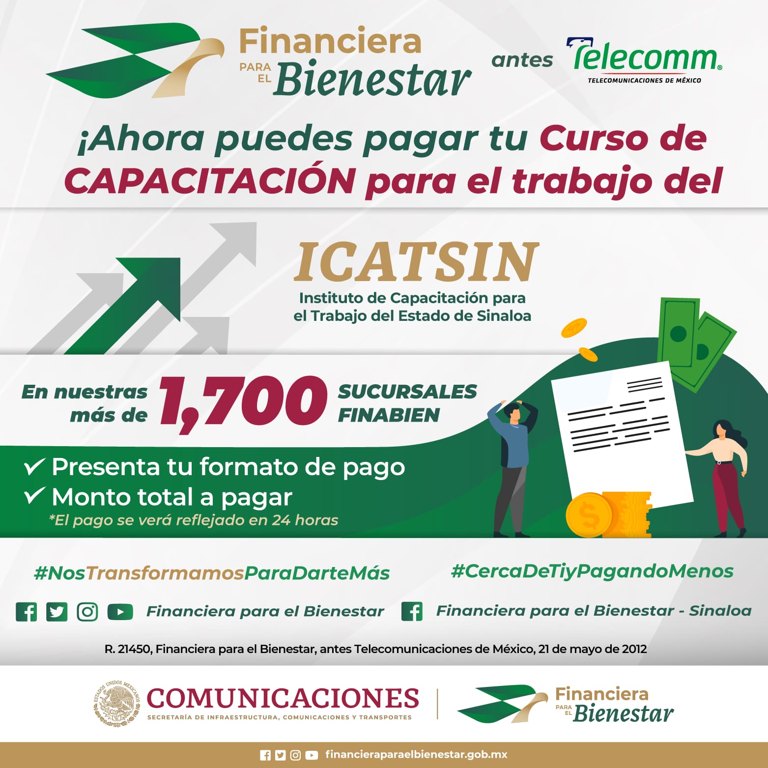 CURSOS DE ICATSIN SE PUEDEN PAGAR EN FINANCIERA PARA EL BIENESTAR