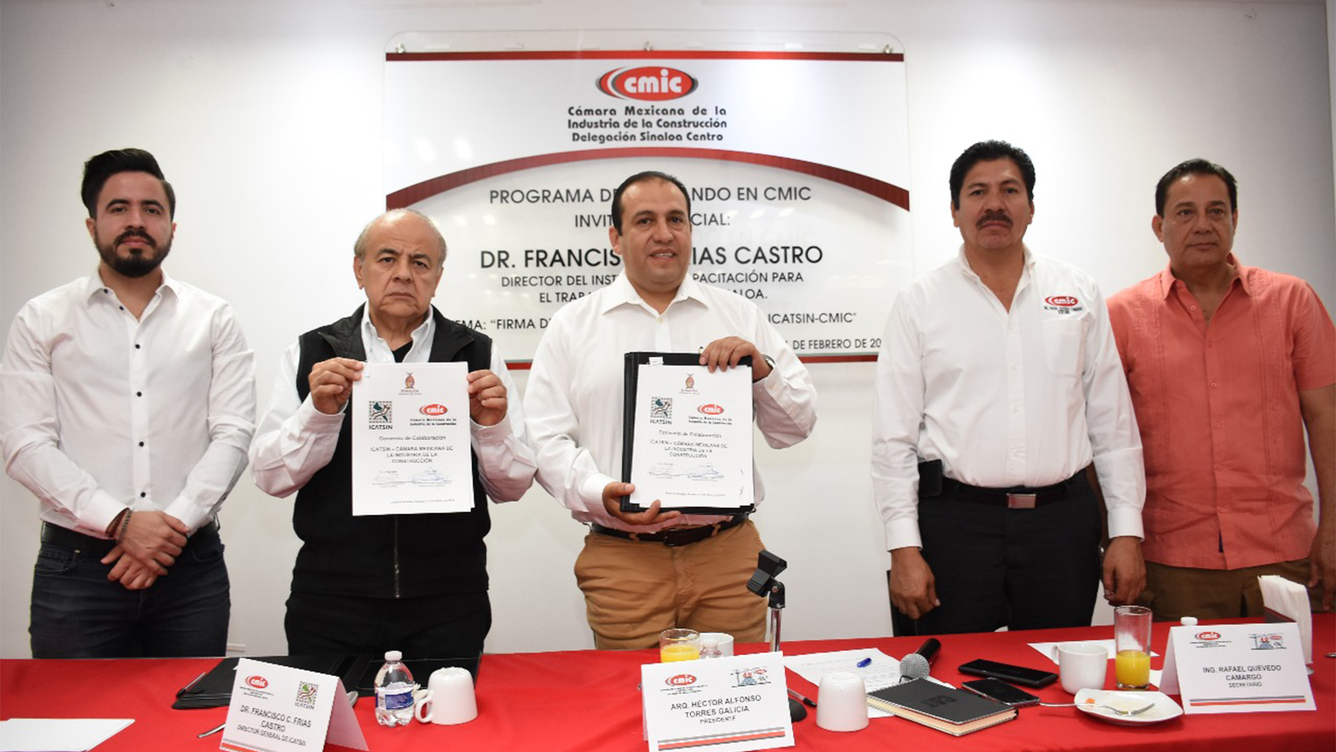 Firman Convenio de Colaboración ICATSIN y CMIC